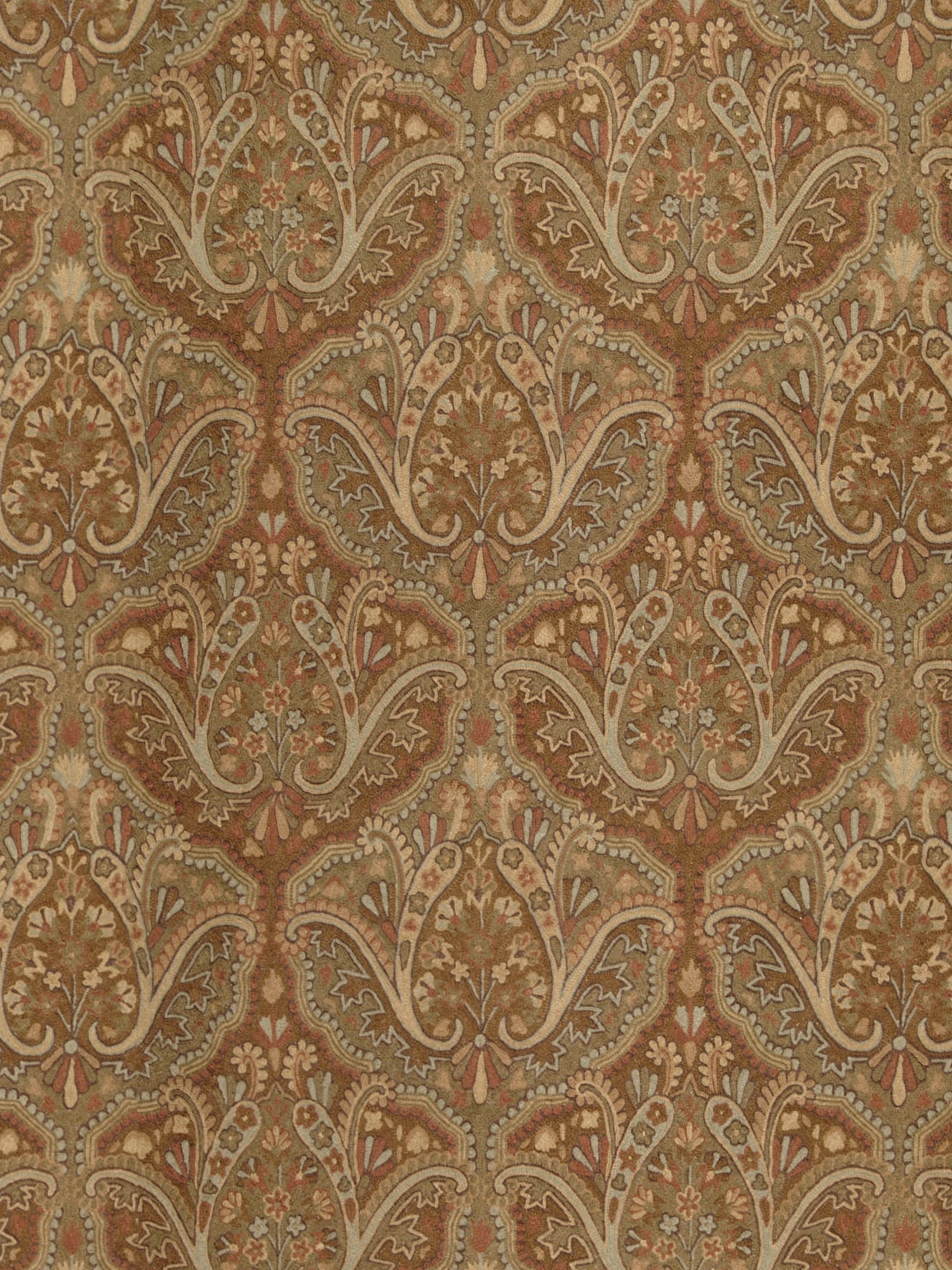 Shaldar Crewel fabric in brown color - pattern number WI 00012000 - by Scalamandre in the Old World Weavers collection