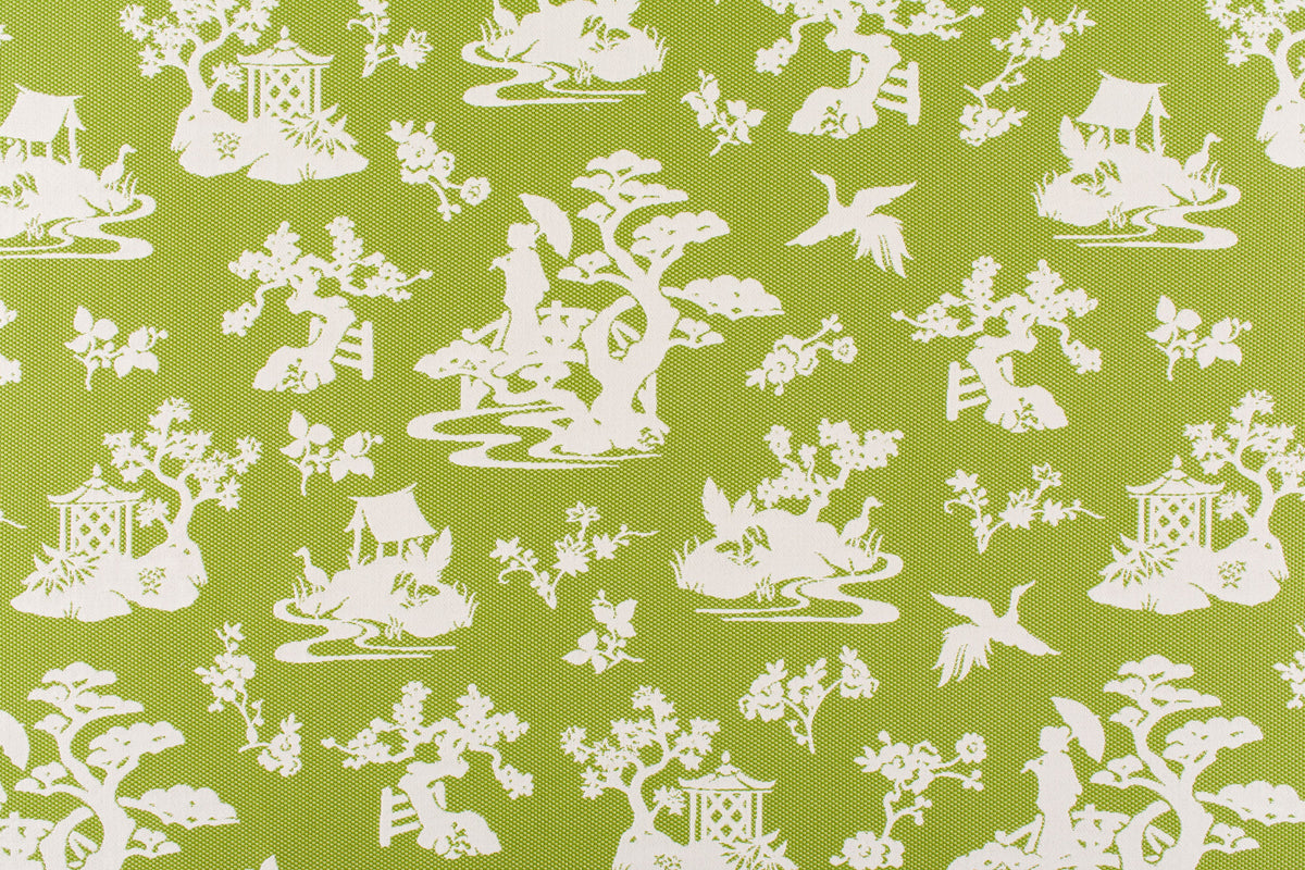 Lily Pond fabric in grass color - pattern number WR 00032953 - by Scalamandre in the Old World Weavers collection
