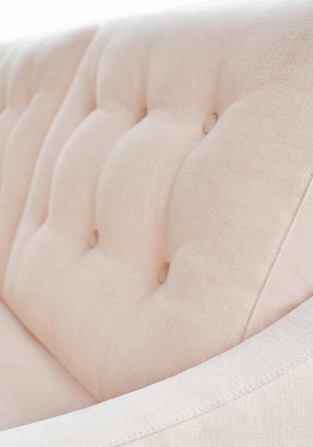 Detail of Dixon Sofa in Prisma woven fabric in blossom color of the Woven Resource Vol 12 Prisma collection by Thibaut - pattern number W70131
