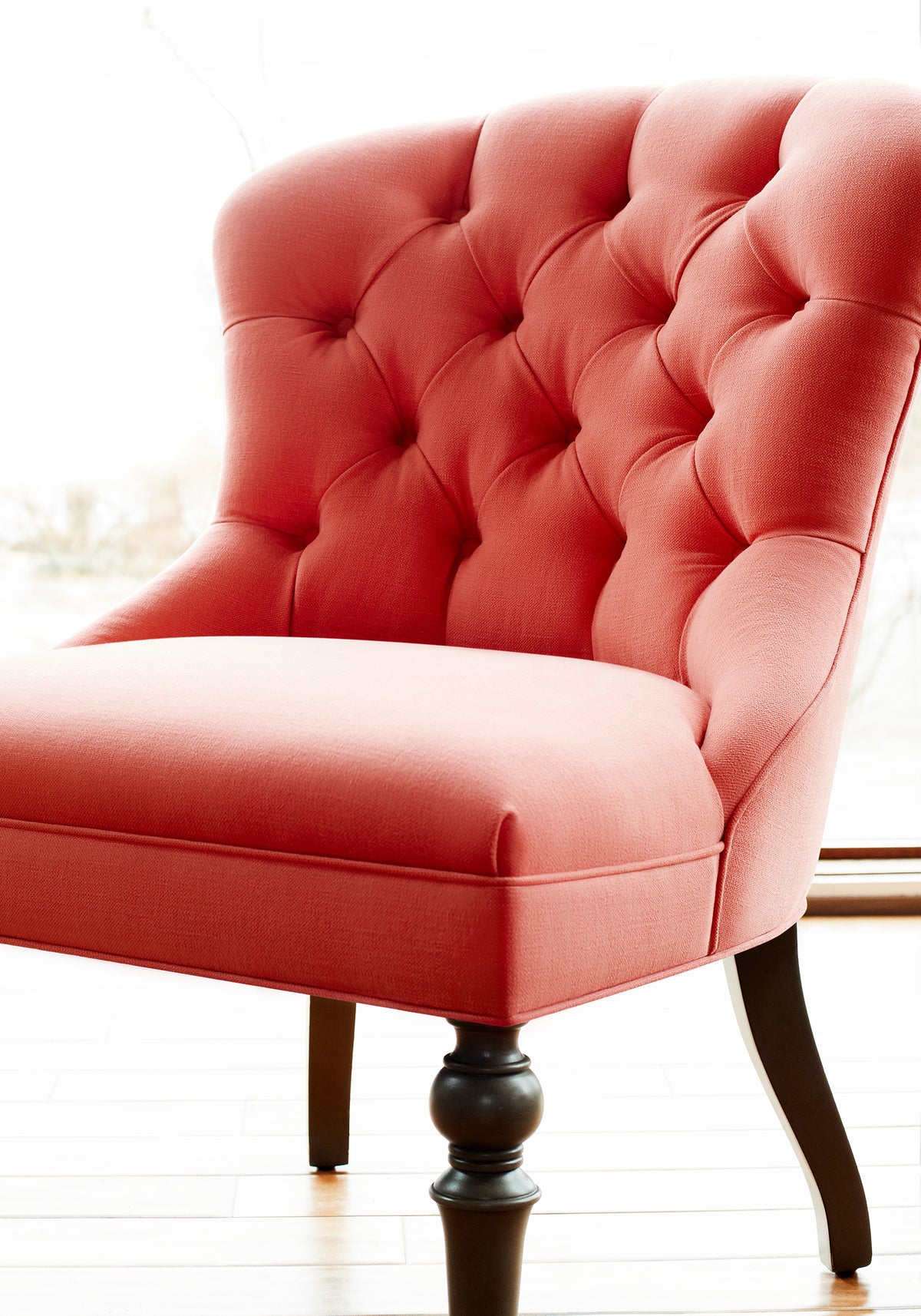 Middleton Chair in Prisma woven fabric in coral color - pattern number W70126 - by Thibaut in the Woven Resource Vol 12 Prisma collection