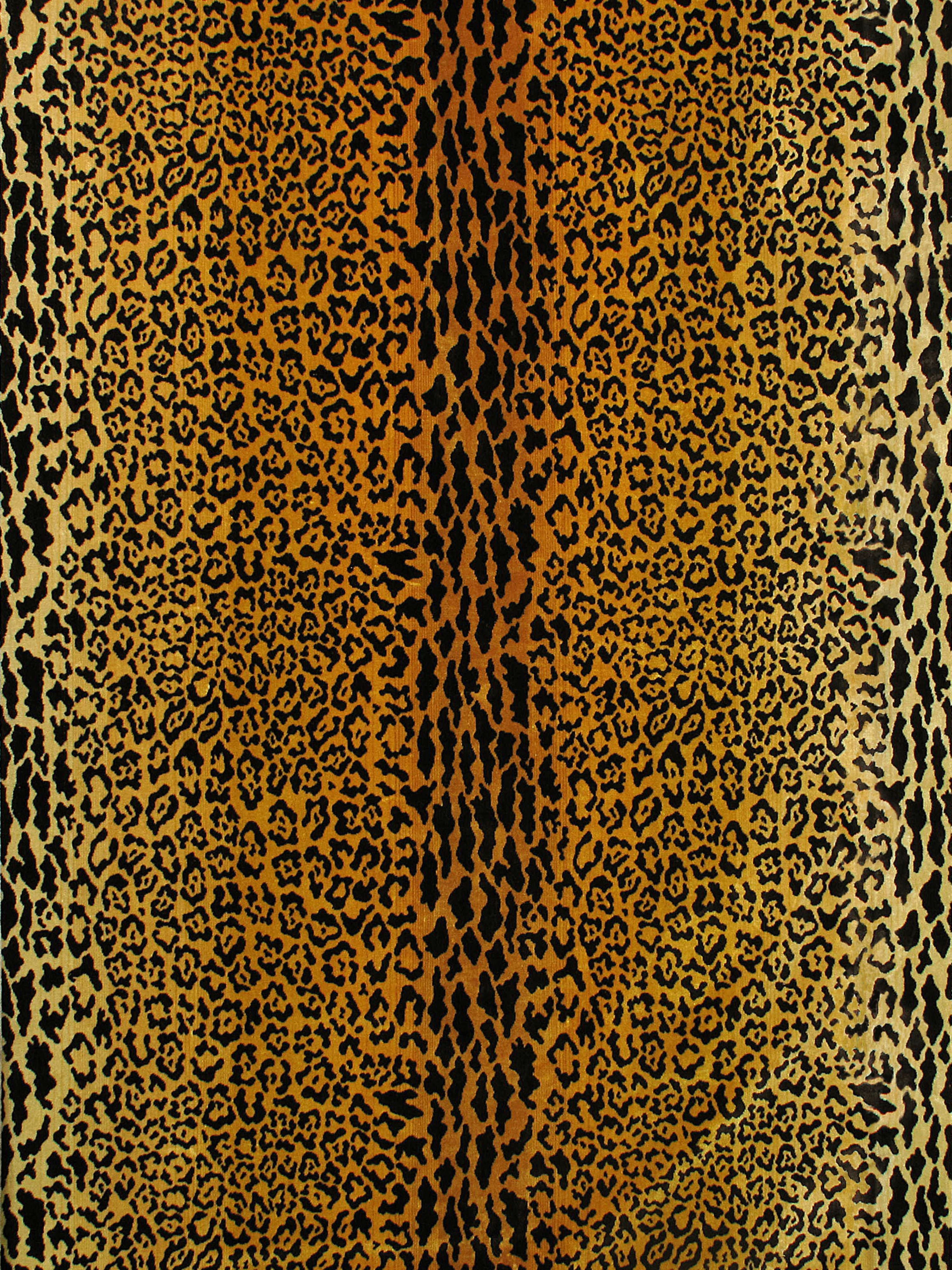 Leopard Velvet fabric in gold brown color - pattern number Y0 00010690 - by Scalamandre in the Old World Weavers collection