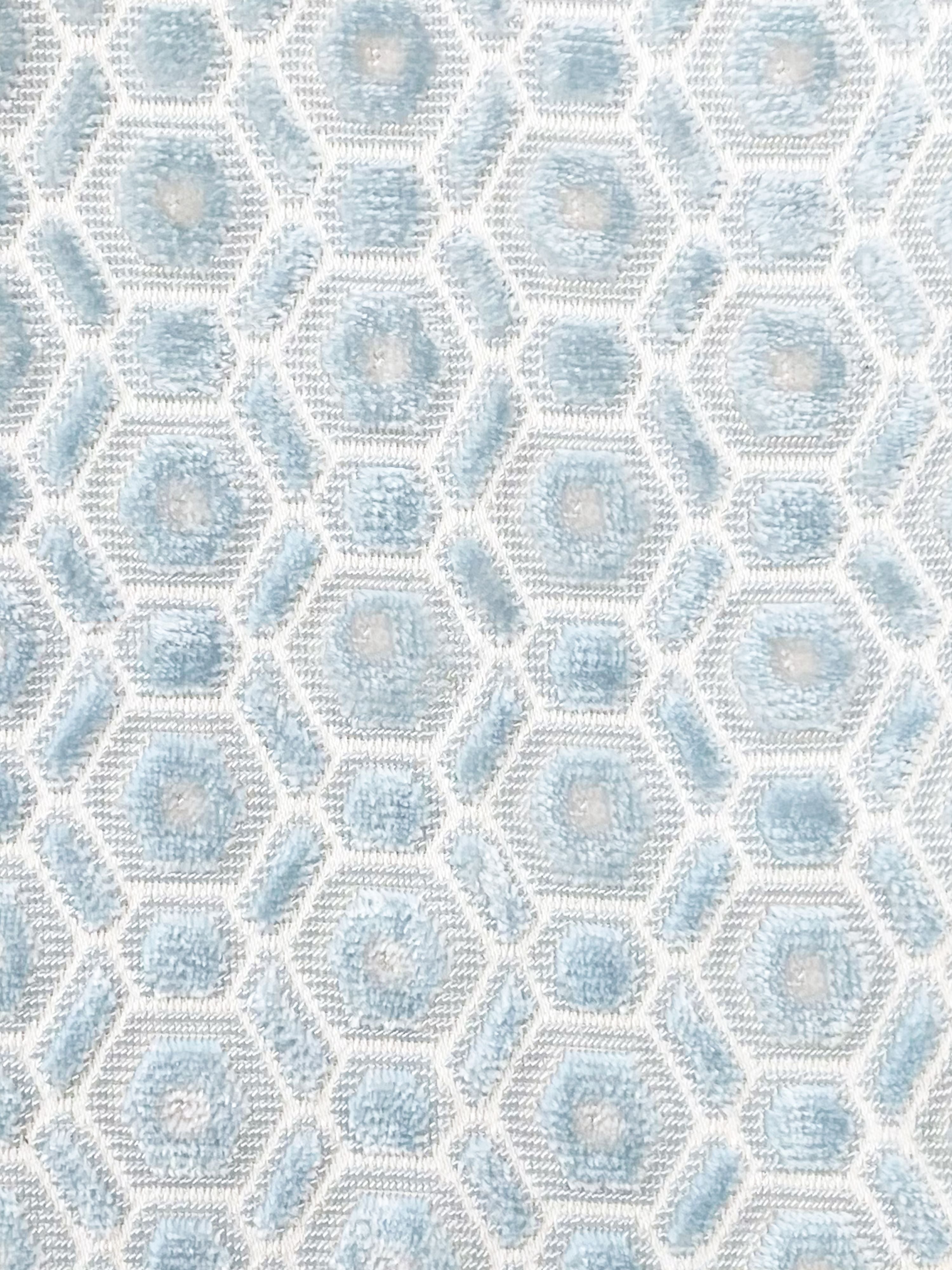 Manetta fabric in powder blue color - pattern number ZS 0001MANE - by Scalamandre in the Old World Weavers collection