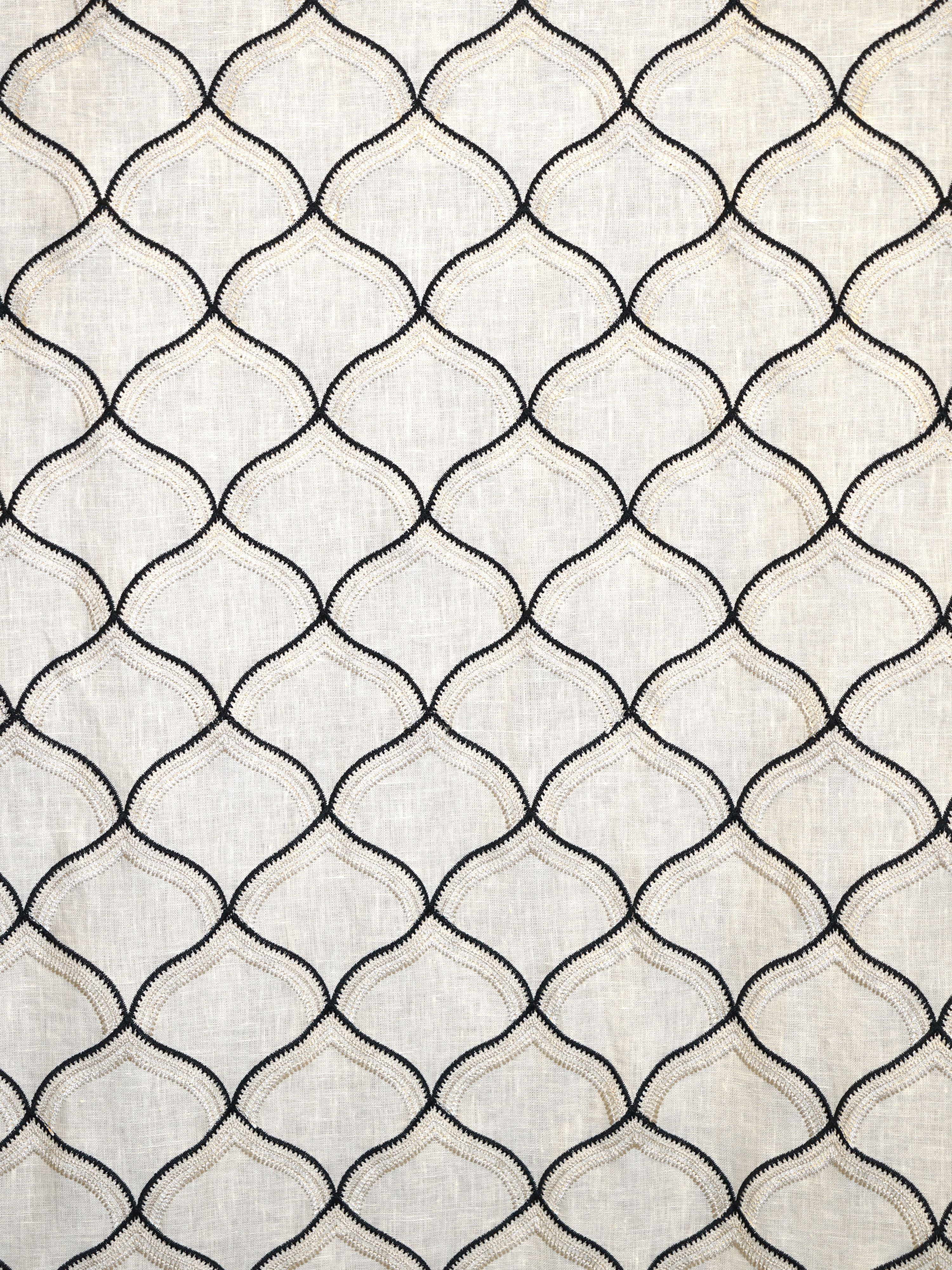 Pichola fabric in black color - pattern number ZS 00039245 - by Scalamandre in the Old World Weavers collection