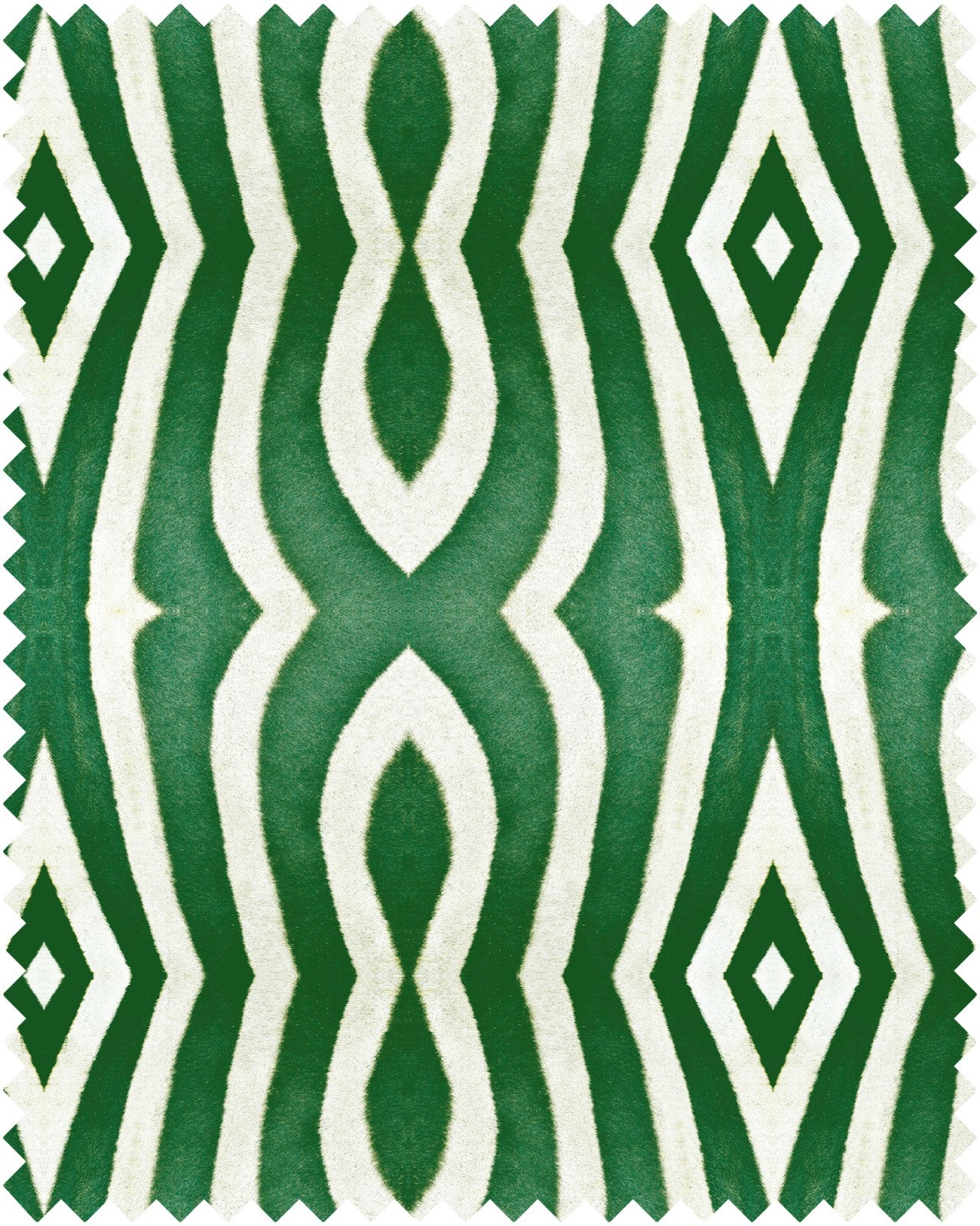 Riverside fabric in green white color - pattern number FB00003 - by Mind The Gap in the Tropical Cottage collection