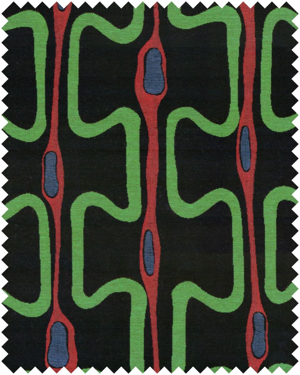 Fluente Woven fabric in black green color - pattern number FB00141 - by Mind The Gap in the La Dolce Vita collection