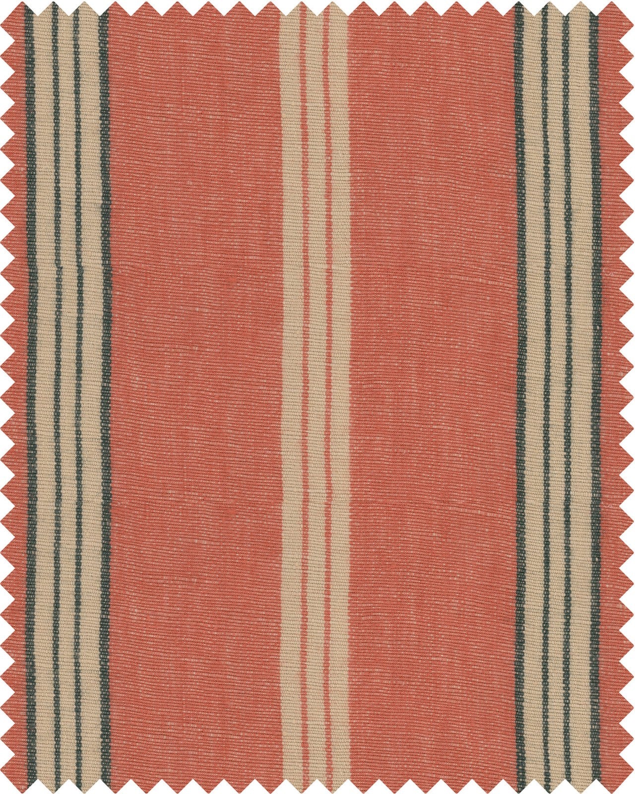 Oregon Stripes Linen fabric in orange color - pattern number FB00087 - by Mind The Gap in the Woodstock collection