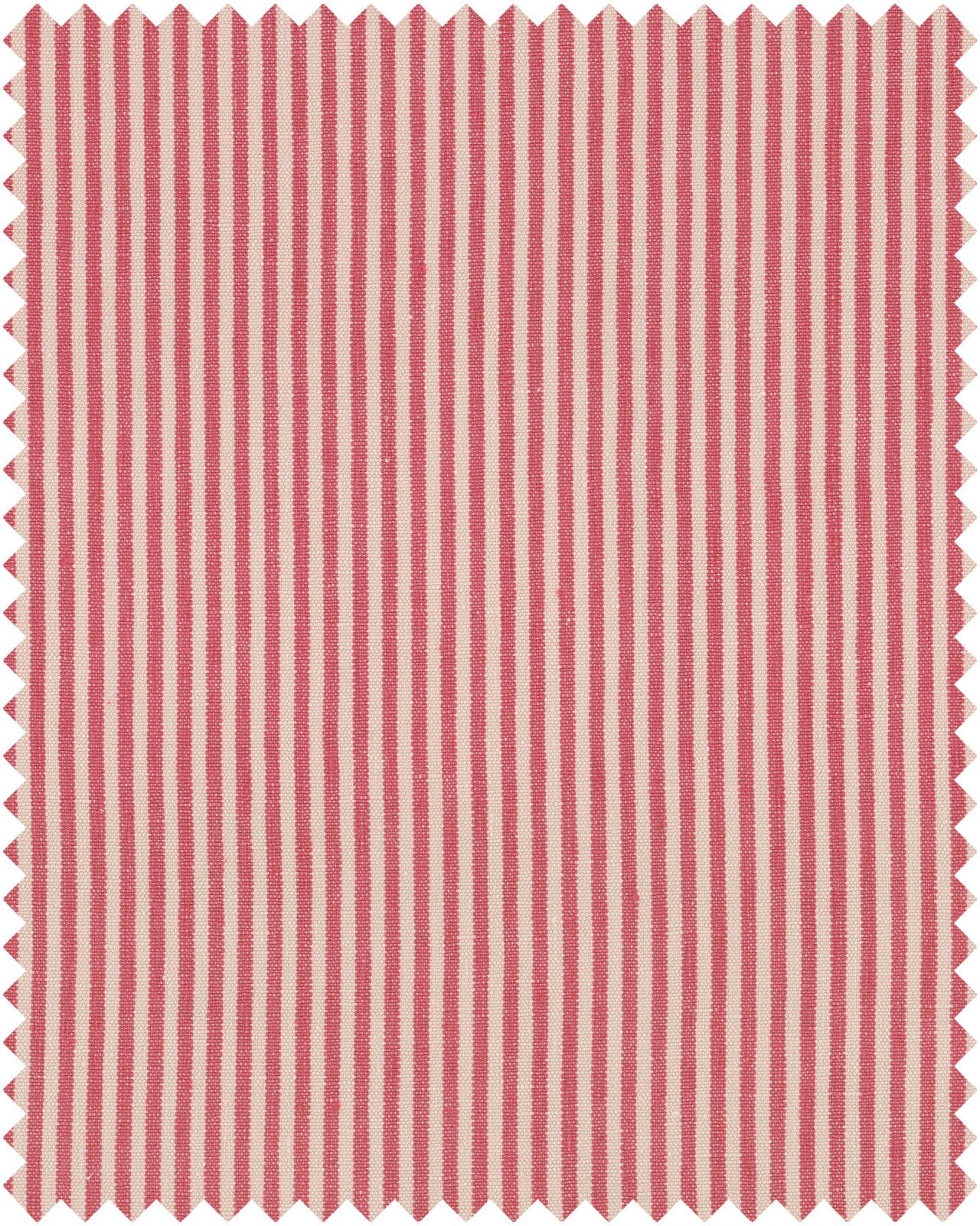 Rhubarb Stripe Heavy Linen fabric in red white color - pattern number FB00054 - by Mind The Gap in the Transylvanian Roots collection