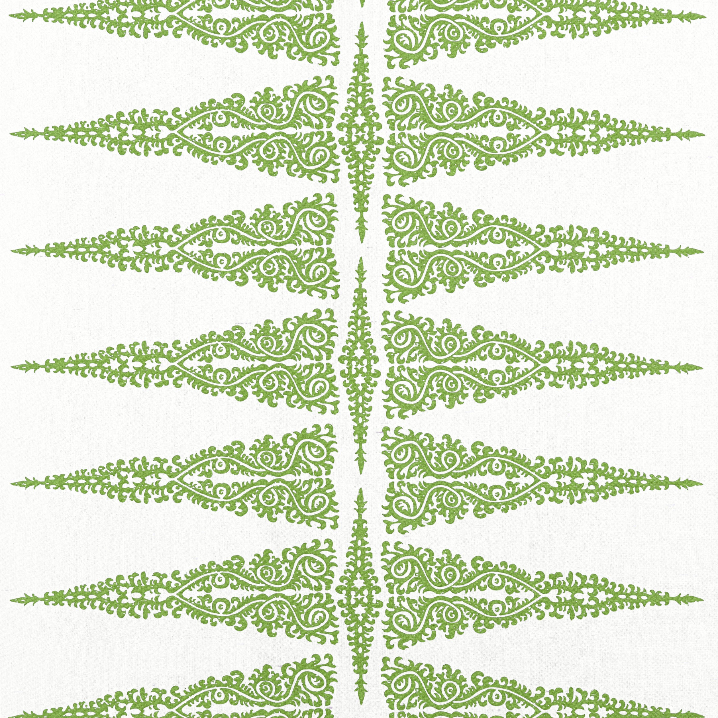 Ellery Stripe fabric in Kelly on White color - pattern number AF24546 - by Anna French in the Devon collection