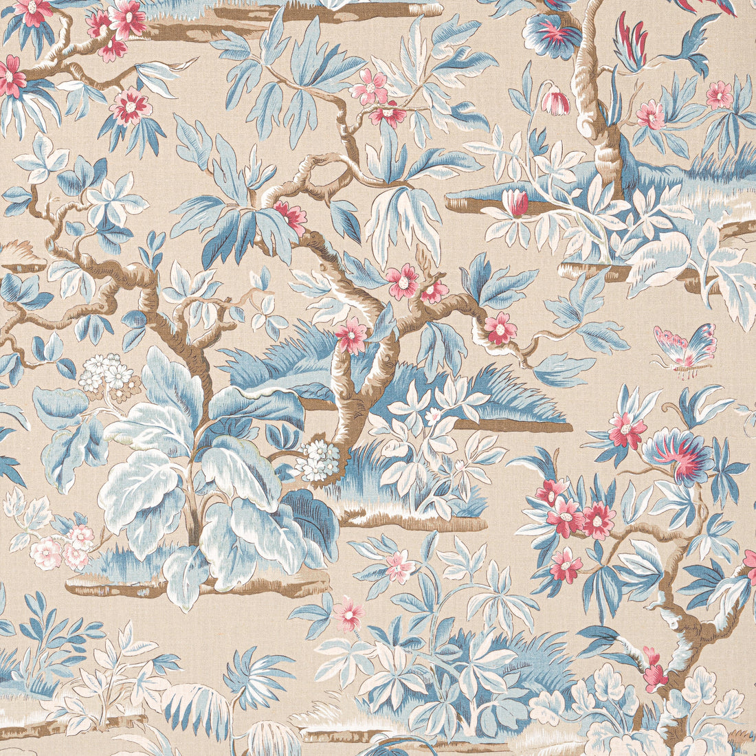 Elwood fabric in Document Linen color - pattern number AF24564 - by Anna French in the Devon collection