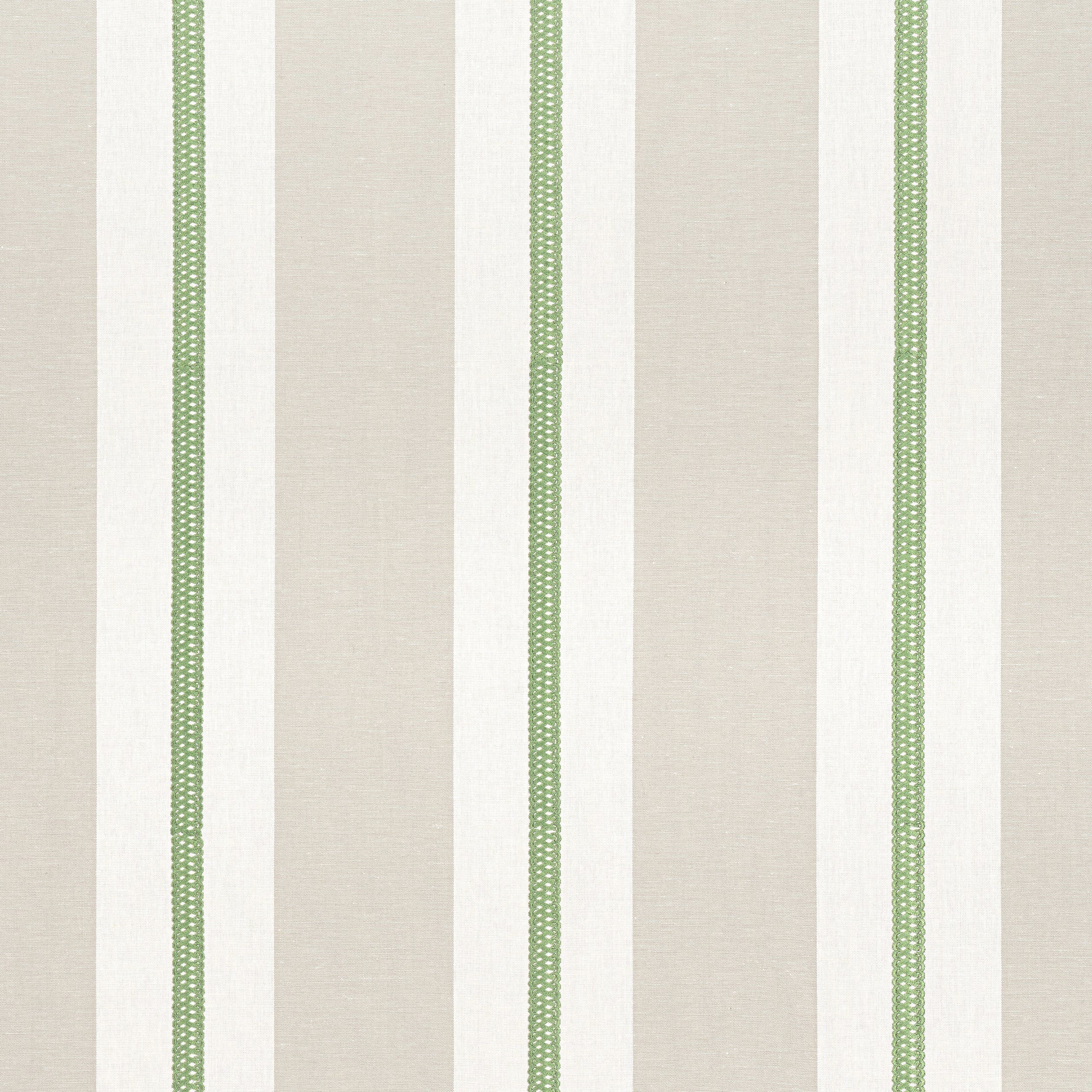 Alden Stripe Embroidery fabric in Kelly color - pattern number AW24530 - by Anna French in the Devon collection