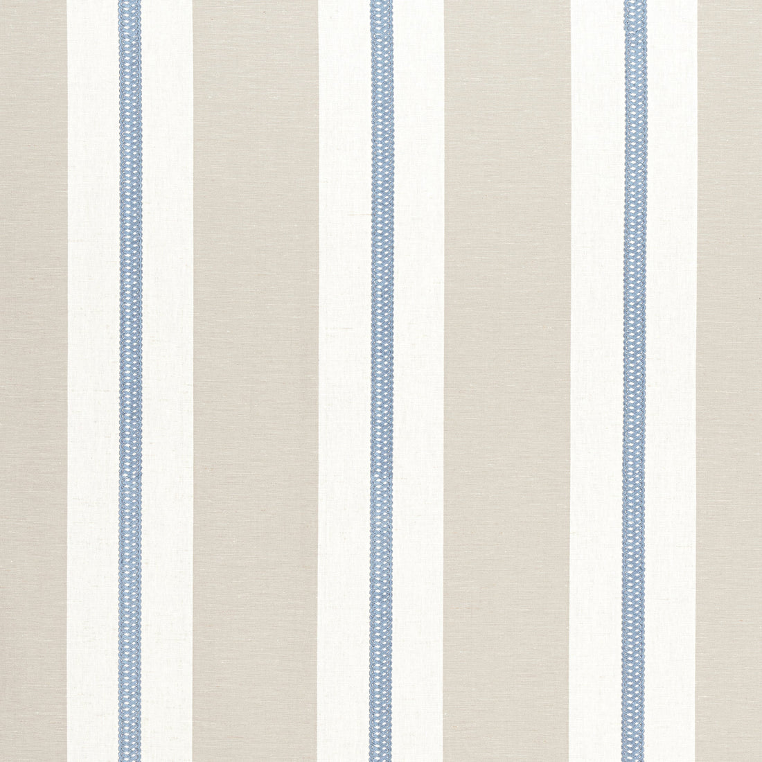 Alden Stripe Embroidery fabric in Sky color - pattern number AW24531 - by Anna French in the Devon collection