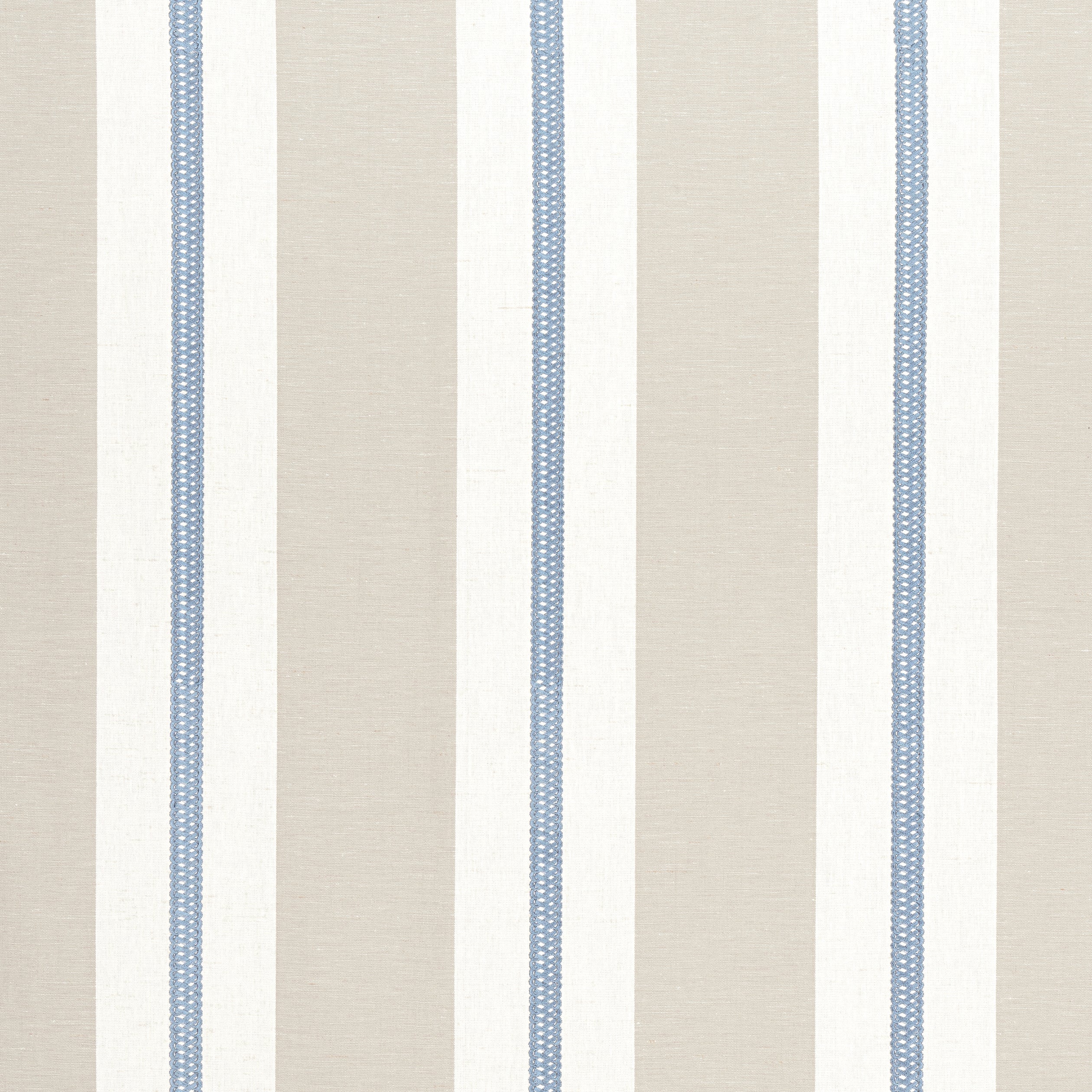 Alden Stripe Embroidery fabric in Sky color - pattern number AW24531 - by Anna French in the Devon collection