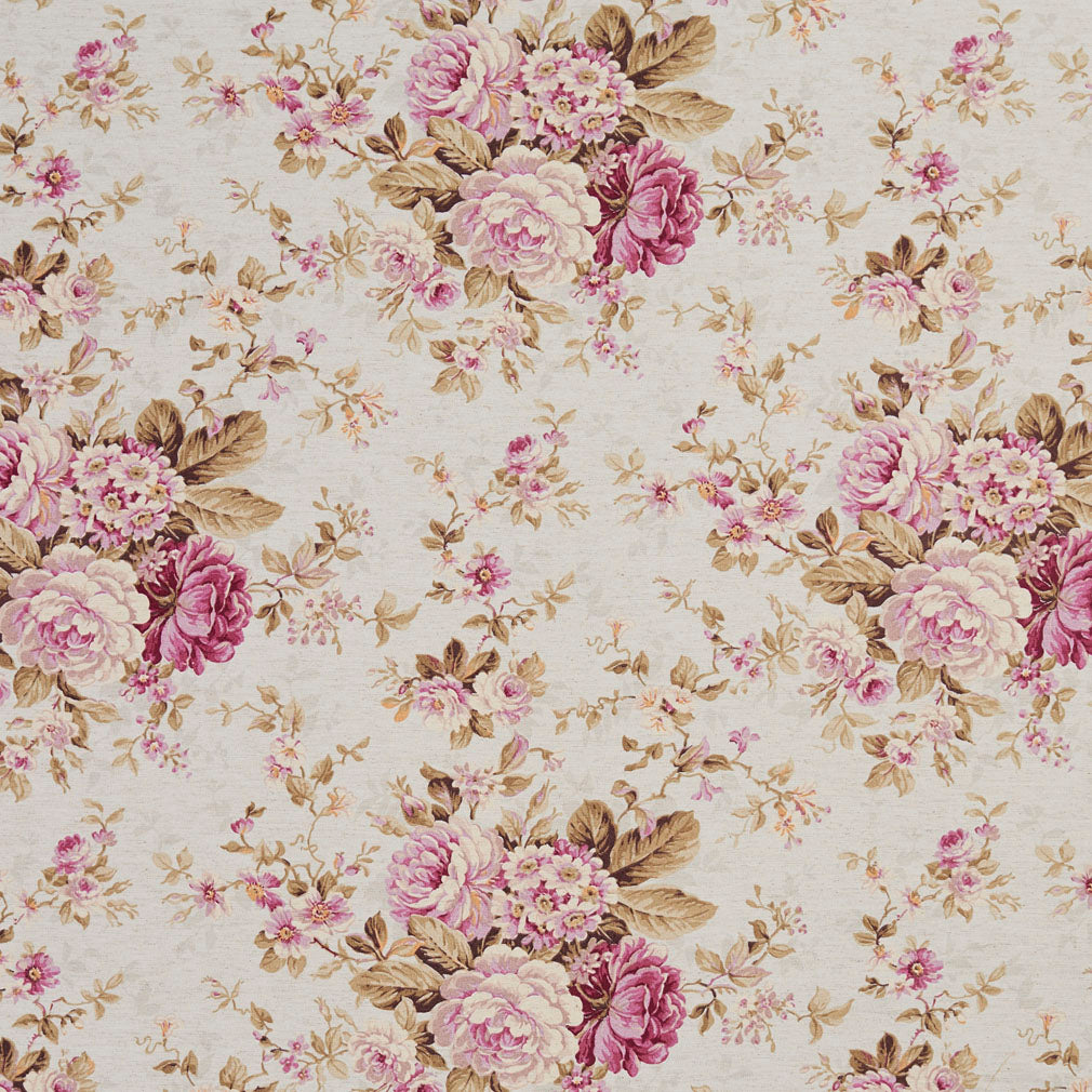 Traditional Floral Bouquets fabric in purple color - pattern number 10800-04 - by Charlotte in the Botanical Prints collection