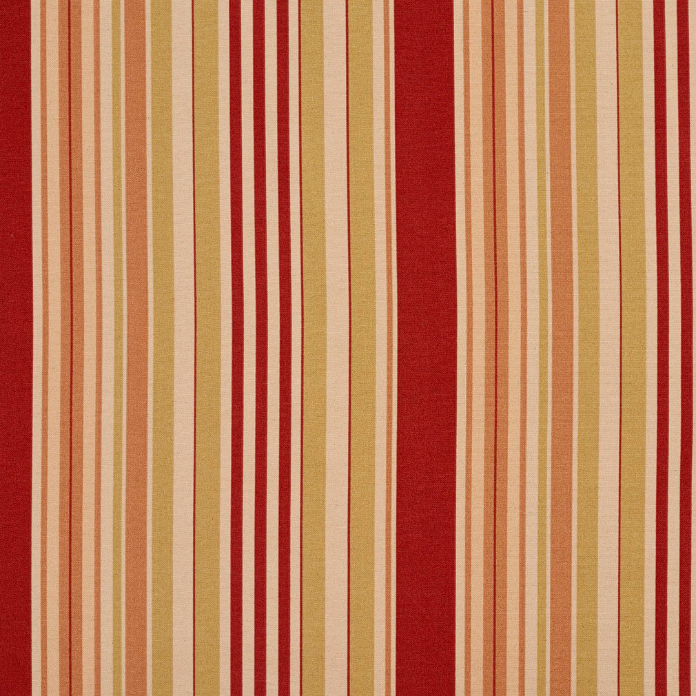 Springtime Stripes fabric in red and burgundy color - pattern number 10810-01 - by Charlotte in the Botanical Prints collection