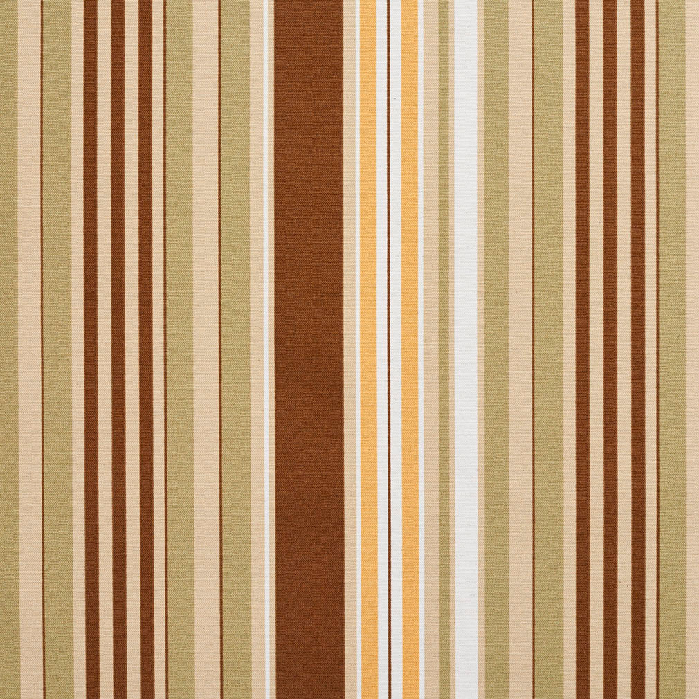 Springtime Stripes fabric in brown green color - pattern number 10810-03 - by Charlotte in the Botanical Prints collection