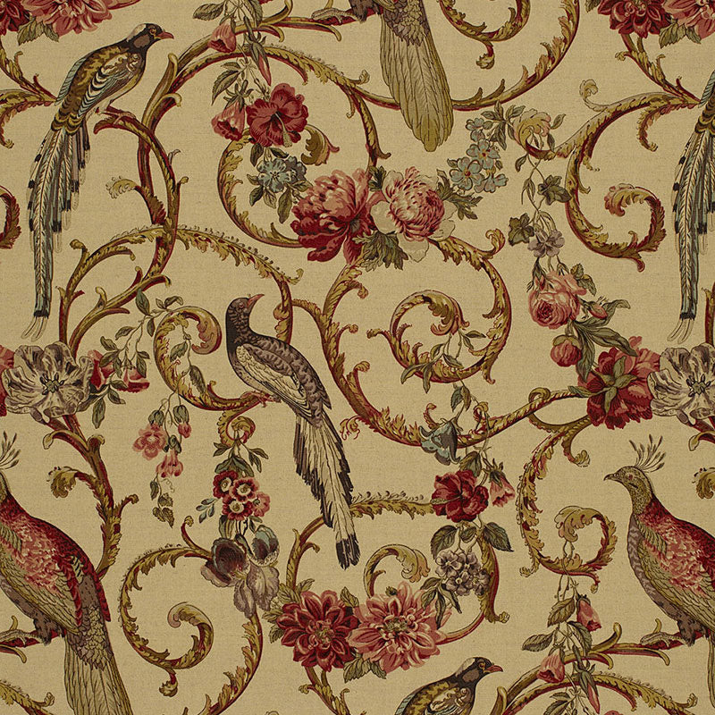Madrigal fabric in document color - pattern number 1124012 - by Schumacher in the Classic Prints collection