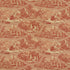 Four Seasons Toile fabric in document red color - pattern number 1207013 - by Schumacher in the Schumacher Classics collection