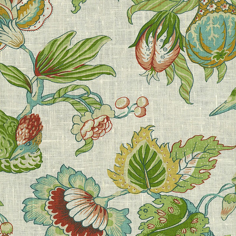 Sandringham fabric in cream color - pattern number 1273001 - by Schumacher in the Classic Prints collection