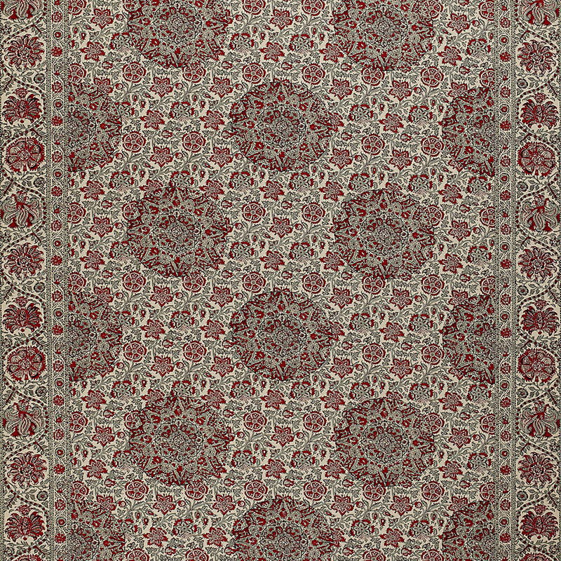 Kaya Medallion fabric in document color - pattern number 1296000 - by Schumacher in the Classic Prints collection