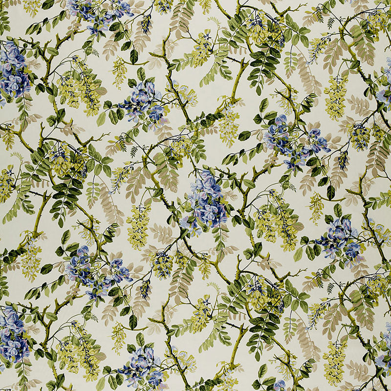 Wisteria Vine fabric in periwinkle color - pattern number 1318000 - by Schumacher in the Classic Prints collection