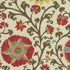 Fergana Embroidery Print fabric in teak color - pattern number 1327000 - by Schumacher in the Classic Prints collection