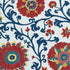 Fergana Embroidery Print fabric in prussian color - pattern number 1327001 - by Schumacher in the Classic Prints collection
