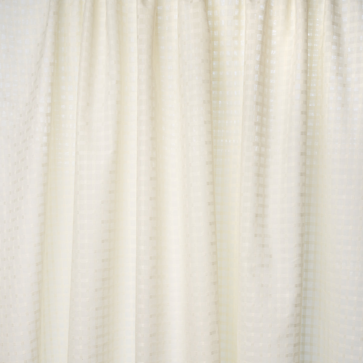 Borealis Check Sheer fabric in champagne color - pattern number 16611 - by Schumacher in the Firenze / Sheers collection