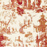 Chinois fabric in creme and red color - pattern number 168276 - by Schumacher in the Schumacher Classics collection