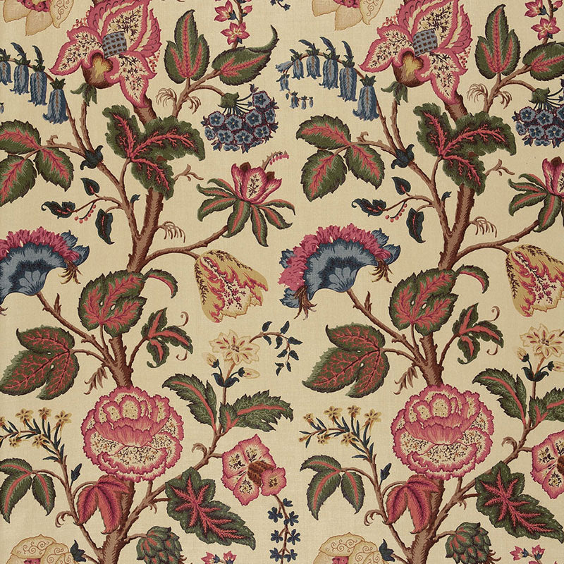 Tree Of Life fabric in document color - pattern number 172610 - by Schumacher in the Classic Prints collection