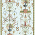 Terracina Arabesque fabric in celestial color - pattern number 172632 - by Schumacher in the Classic Prints collection