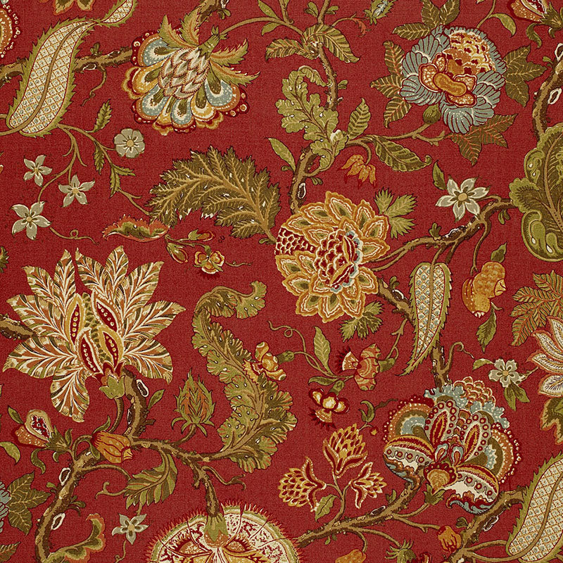 Chalfont fabric in paprika color - pattern number 172741 - by Schumacher in the The Libray Collection collection