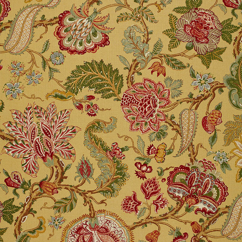 Chalfont fabric in sunflower color - pattern number 172742 - by Schumacher in the The Libray Collection collection