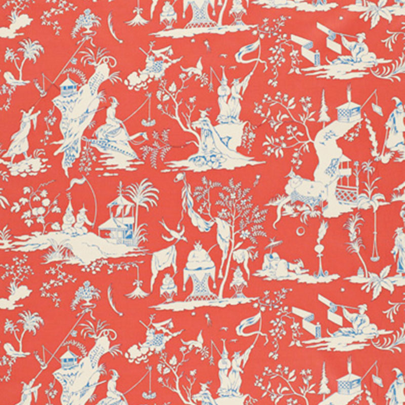 Starry Night fabric in mandarin color - pattern number 172921 - by Schumacher in the Schumacher Classics collection