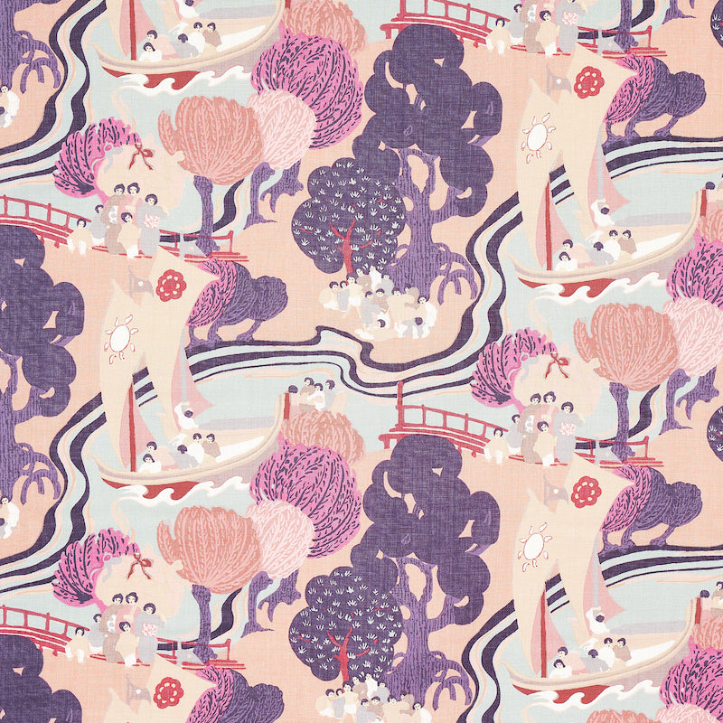 Pearl River fabric in blush color - pattern number 173062 - by Schumacher in the Schumacher Classics collection