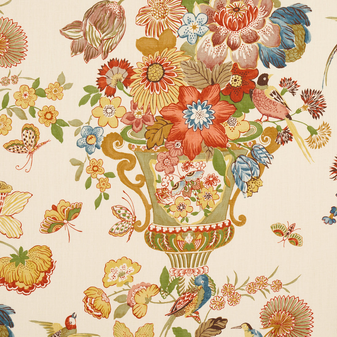 Lansdale Bouquet fabric in spring color - pattern number 173070 - by Schumacher in the Schumacher Classics collection