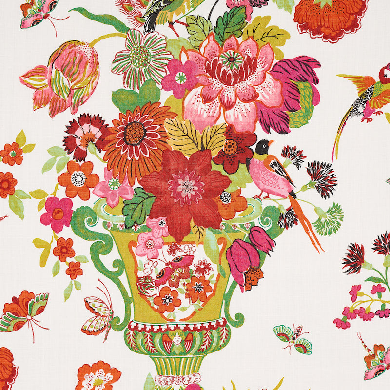 Lansdale Bouquet fabric in summer color - pattern number 173072 - by Schumacher in the Schumacher Classics collection