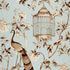 Oiseaux Et Fleurs fabric in mineral color - pattern number 173440 - by Schumacher in the Schumacher Classics collection
