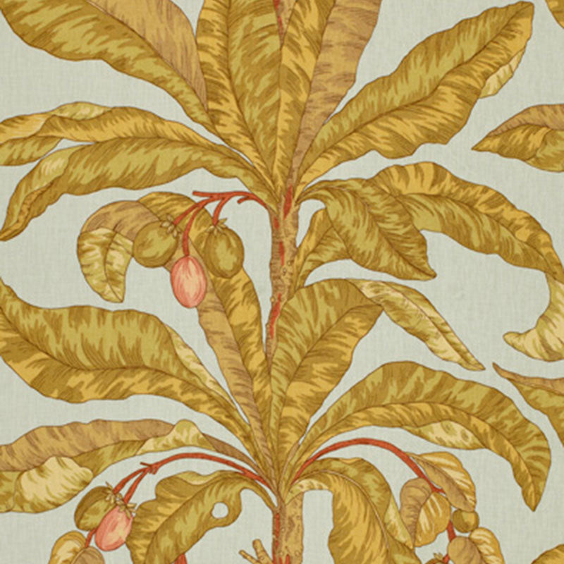 Blair House Palm II fabric in sea breeze color - pattern number 173590 - by Schumacher in the Schumacher Prints collection