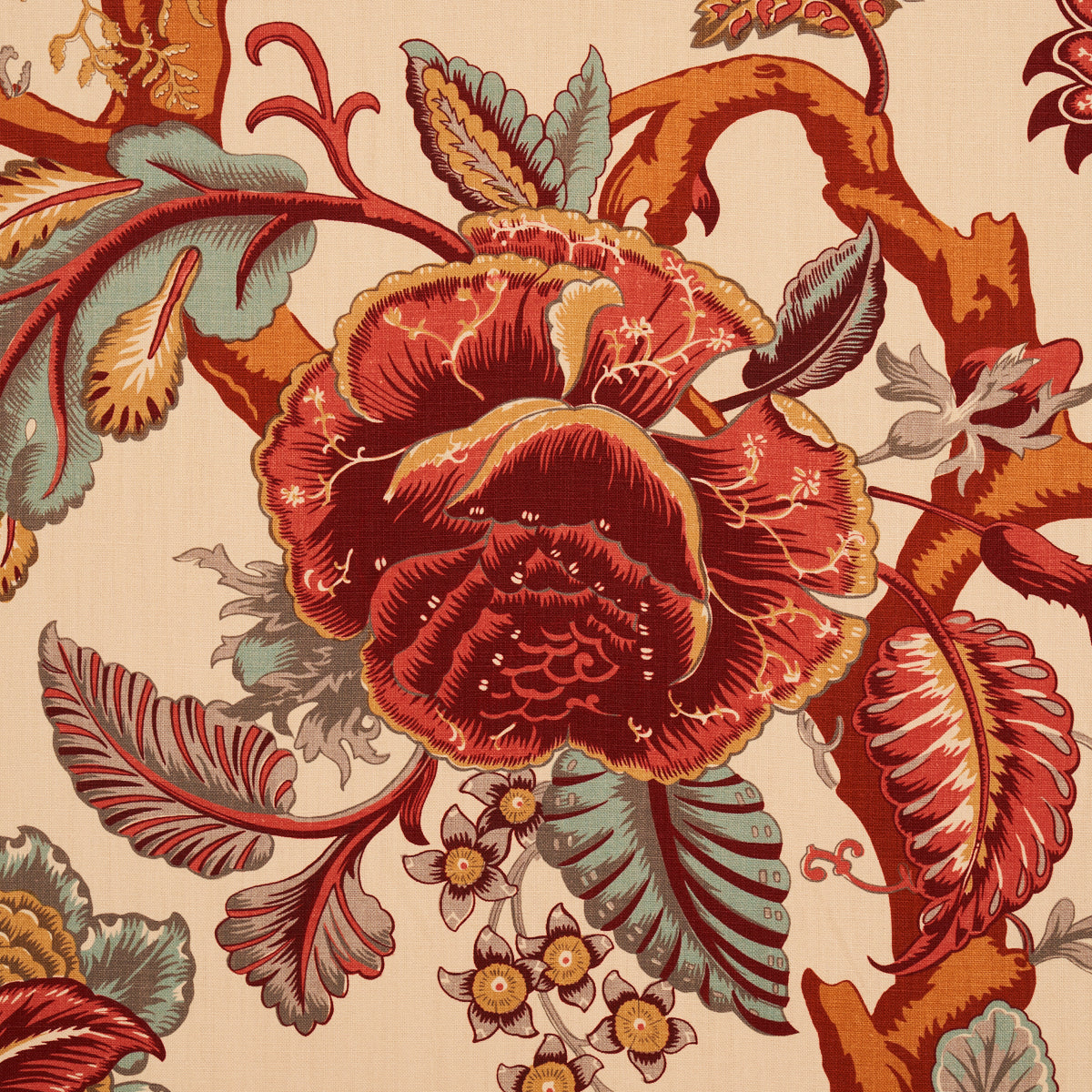 Mandalay Tree fabric in document color - pattern number 173601 - by Schumacher in the Classic Prints collection
