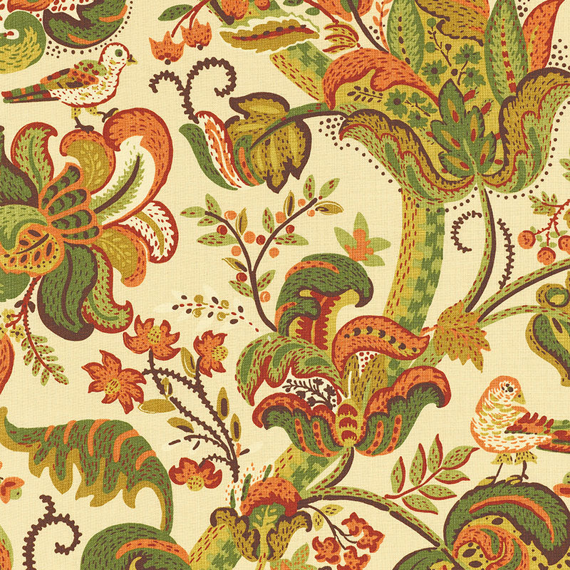 Clarendon fabric in spice color - pattern number 173682 - by Schumacher in the Classic Prints collection