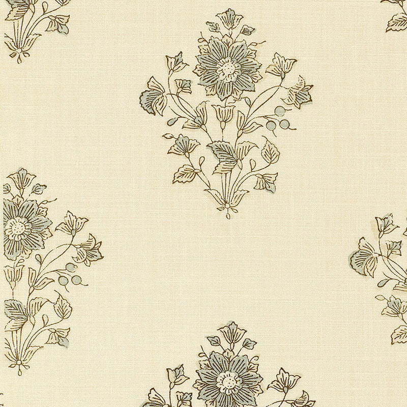 Beatrice Bouquet fabric in mineral color - pattern number 173761 - by Schumacher in the Country Chic collection