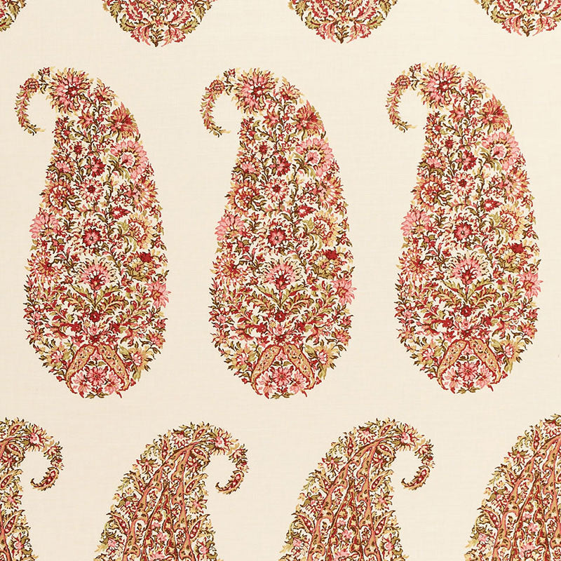 Shirala Paisley fabric in berry color - pattern number 173781 - by Schumacher in the Classic Prints collection