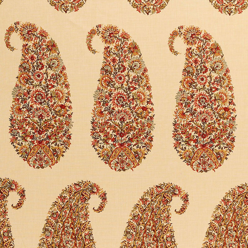 Shirala Paisley fabric in spice color - pattern number 173782 - by Schumacher in the Classic Prints collection