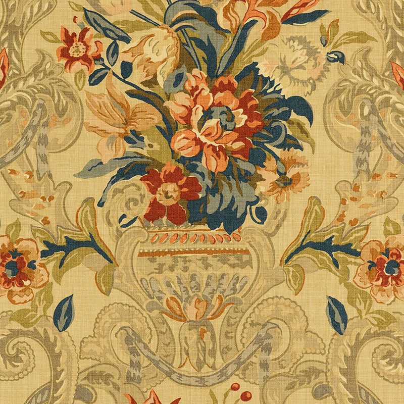 Aylesbury Vase fabric in document color - pattern number 173841 - by Schumacher in the Classic Prints collection