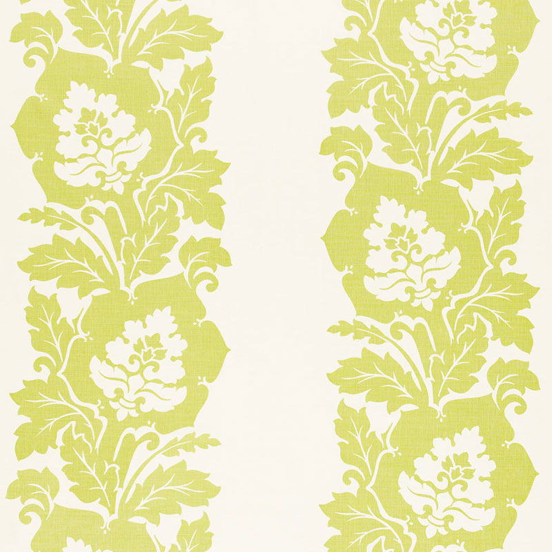 Margate Damask Print fabric in apple color - pattern number 173851 - by Schumacher in the Classic Prints collection