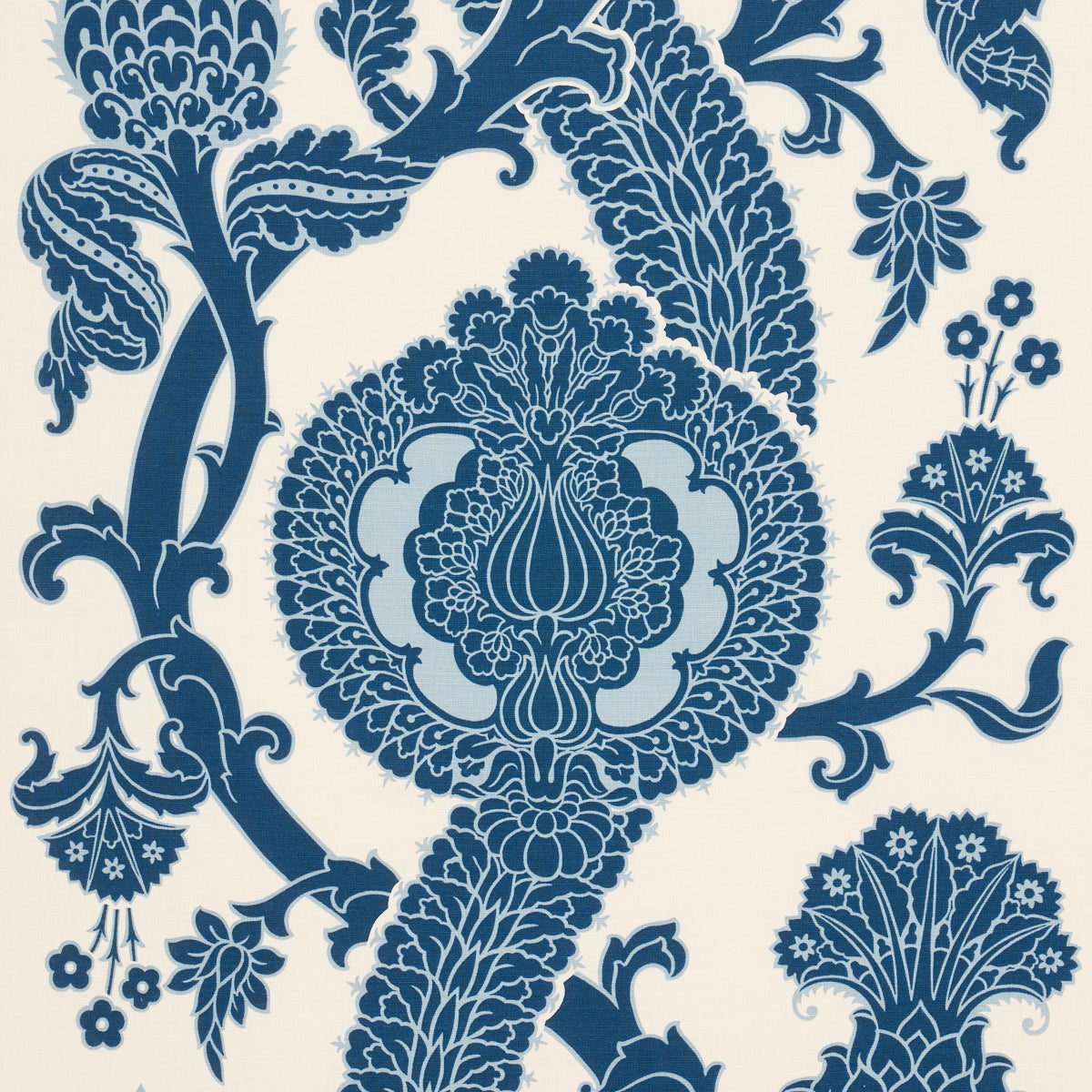 Shalkar fabric in indigo color - pattern number 173902 - by Schumacher in the Perennial Favorites collection