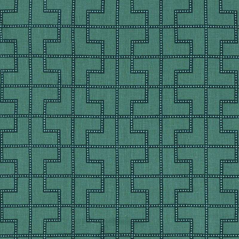 Bleecker fabric in peacock color - pattern number 174046 - by Schumacher in the Celerie Kemble collection