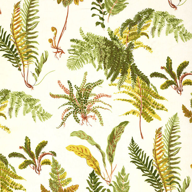 Les Fougeres fabric in spring color - pattern number 174091 - by Schumacher in the Schumacher Classics collection