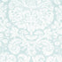 Barresa Damask fabric in aqua color - pattern number 174132 - by Schumacher in the Classic Prints collection