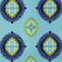 Super Paradise Print fabric in pool color - pattern number 174320 - by Schumacher in the Trina Turk collection